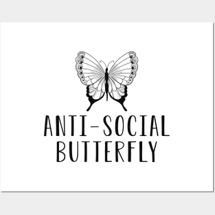 Introvert - Anti Social Butterfly Posters and Art